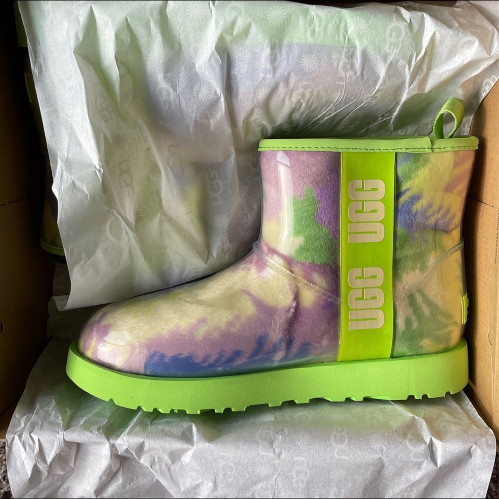 UGG WOMEN'S CLASSIC CLEAR MINI TIE DYE